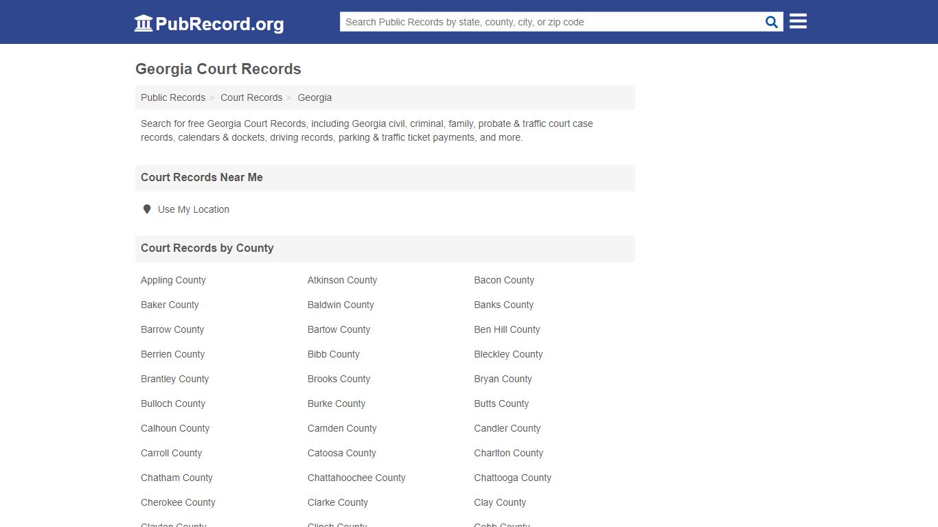 Free Georgia Court Records - PubRecord.org